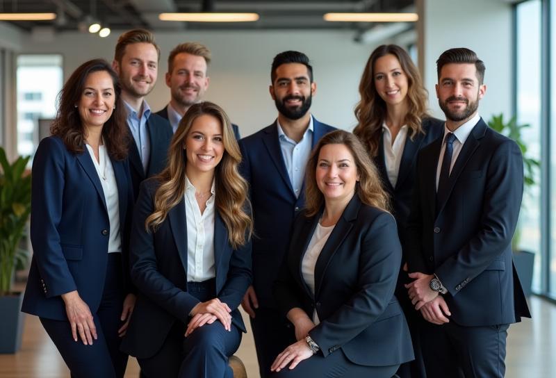 Professional photo of the Falcon Strategic Consulting team in an office environment