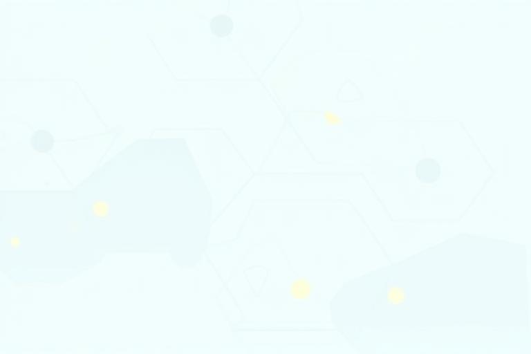 Abstract graphic representing structured learning modules with interconnected nodes